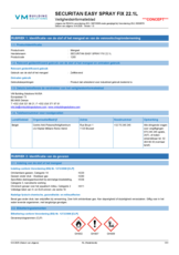 Securitan Easy spray fix 22.1L - SDS